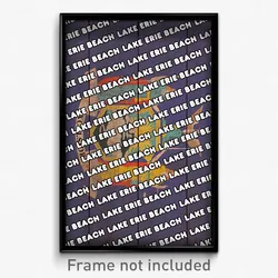 Lake Erie Beach New York Poster (NY City Souvenir 11x17 Town Print)