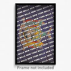New York Mills New York Poster (NY City Souvenir 11x17 Town Print)