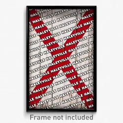 Haleyville Alabama Poster (AL City Souvenir 11x17 Town Print)