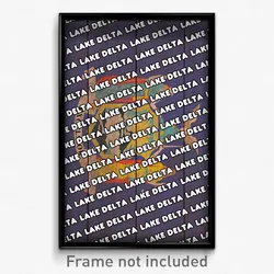 Lake Delta New York Poster (NY City Souvenir 11x17 Town Print)