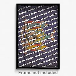 Akron New York Poster (NY City Souvenir 11x17 Town Print)