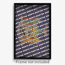 North Boston New York Poster (NY City Souvenir 11x17 Town Print)