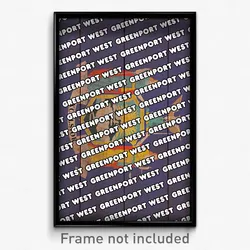 Greenport West New York Poster (NY City Souvenir 11x17 Town Print)