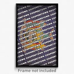 Cooperstown New York Poster (NY City Souvenir 11x17 Town Print)