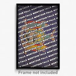 Montour Falls New York Poster (NY City Souvenir 11x17 Town Print)