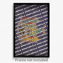 Schuylerville New York Poster (NY City Souvenir 11x17 Town Print)
