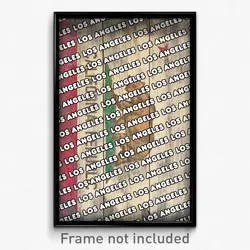Los Angeles California Poster (CA City Souvenir 11x17 Town Print)