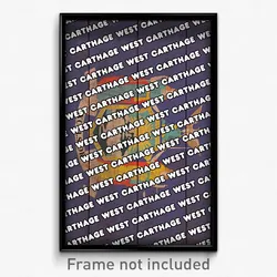 West Carthage New York Poster (NY City Souvenir 11x17 Town Print)