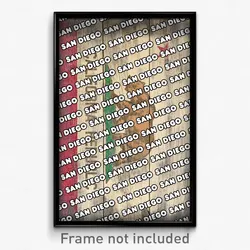 San Diego California Poster (CA City Souvenir 11x17 Town Print)