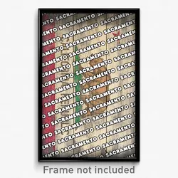 Sacramento California Poster (CA City Souvenir 11x17 Town Print)
