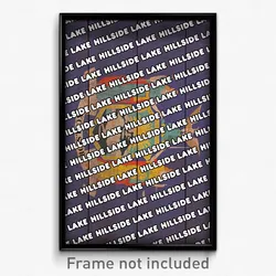 Hillside Lake New York Poster (NY City Souvenir 11x17 Town Print)