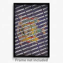 South Lansing New York Poster (NY City Souvenir 11x17 Town Print)