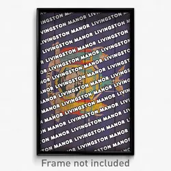 Livingston Manor New York Poster (NY City Souvenir 11x17 Town Print)