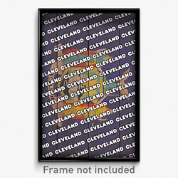 Cleveland New York Poster (NY City Souvenir 11x17 Town Print)