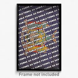 Au Sable Forks New York Poster (NY City Souvenir 11x17 Town Print)
