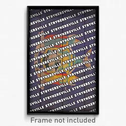 Strykersville New York Poster (NY City Souvenir 11x17 Town Print)