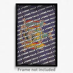 Lyons Falls New York Poster (NY City Souvenir 11x17 Town Print)