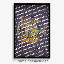 Groveland Station New York Poster (NY City Souvenir 11x17 Town Print)