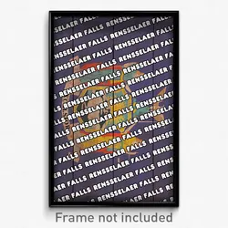 Rensselaer Falls New York Poster (NY City Souvenir 11x17 Town Print)