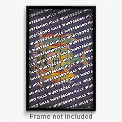 Wurtsboro Hills New York Poster (NY City Souvenir 11x17 Town Print)