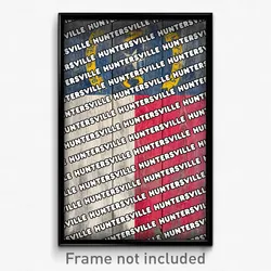 Huntersville North Carolina Poster (NC City Souvenir 11x17 Town Print)