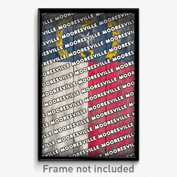 Mooresville North Carolina Poster (NC City Souvenir 11x17 Town Print)