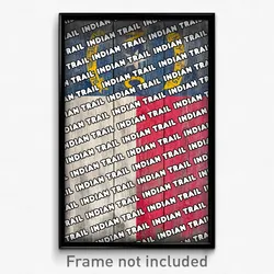 Indian Trail North Carolina Poster (NC City Souvenir 11x17 Town Print)
