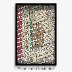 Rancho Cucamonga California Poster (CA City Souvenir 11x17 Town Print)