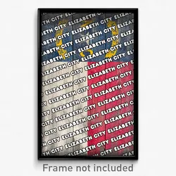 Elizabeth City North Carolina Poster (NC City Souvenir 11x17 Town Print)