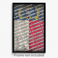 Davidson North Carolina Poster (NC City Souvenir 11x17 Town Print)