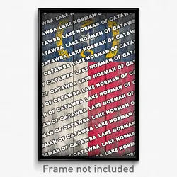 Lake Norman of Catawba North Carolina Poster (NC City Souvenir 11x17 Town Print)