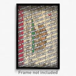Visalia California Poster (CA City Souvenir 11x17 Town Print)