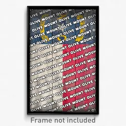 Mount Olive North Carolina Poster (NC City Souvenir 11x17 Town Print)