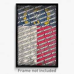 Sunset Beach North Carolina Poster (NC City Souvenir 11x17 Town Print)