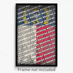 Rockfish North Carolina Poster (NC City Souvenir 11x17 Town Print)