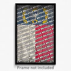 Belville North Carolina Poster (NC City Souvenir 11x17 Town Print)