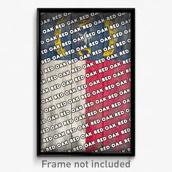 Red Oak North Carolina Poster (NC City Souvenir 11x17 Town Print)