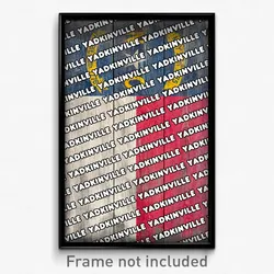 Yadkinville North Carolina Poster (NC City Souvenir 11x17 Town Print)