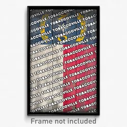 Tobaccoville North Carolina Poster (NC City Souvenir 11x17 Town Print)