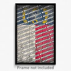 McAdenville North Carolina Poster (NC City Souvenir 11x17 Town Print)