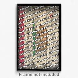 Vacaville California Poster (CA City Souvenir 11x17 Town Print)
