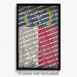 Minnesott Beach North Carolina Poster (NC City Souvenir 11x17 Town Print)