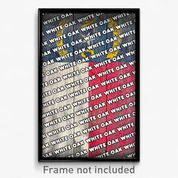 White Oak North Carolina Poster (NC City Souvenir 11x17 Town Print)