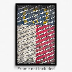 Ashley Heights North Carolina Poster (NC City Souvenir 11x17 Town Print)
