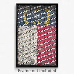 Saratoga North Carolina Poster (NC City Souvenir 11x17 Town Print)