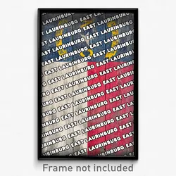 East Laurinburg North Carolina Poster (NC City Souvenir 11x17 Town Print)