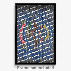 Minot AFB North Dakota Poster (ND City Souvenir 11x17 Town Print)