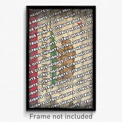 Citrus Heights California Poster (CA City Souvenir 11x17 Town Print)