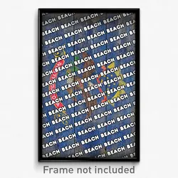 Beach North Dakota Poster (ND City Souvenir 11x17 Town Print)