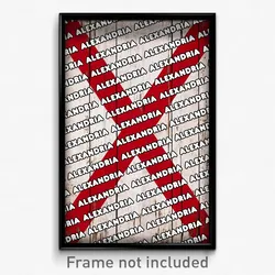 Alexandria Alabama Poster (AL City Souvenir 11x17 Town Print)